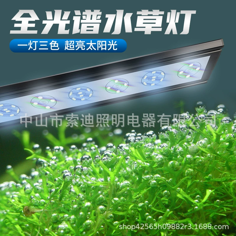 Фабричная прямая лампа для водяной травы полный спектр лампа для взрыва водорослей светодиодная водонепроницаемая лампа для освещения брызг резервуар для травы Специальная декоративная лампа для аквариума