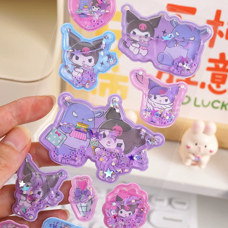 Стикер (Sanrio) Kuromi 3D Puffy Sticker, детский мультфильм, 6 вариантов наугад