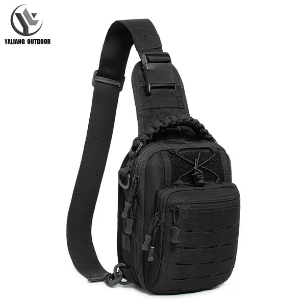 In-Stock Laser Tactical Chest Bag for Military Enthusiasts, Outdoor Travel Crossbody Camouflage Cycling Oxford Cloth Multifunctional Single-Shoulder Chest Bag