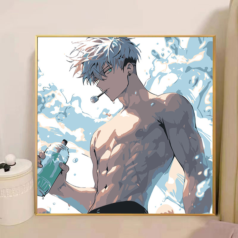 宮崎駿デジタル油絵DIY手描きぬりえ夏目友人帳ポニョ二次元アクリル画インスタ風|undefined