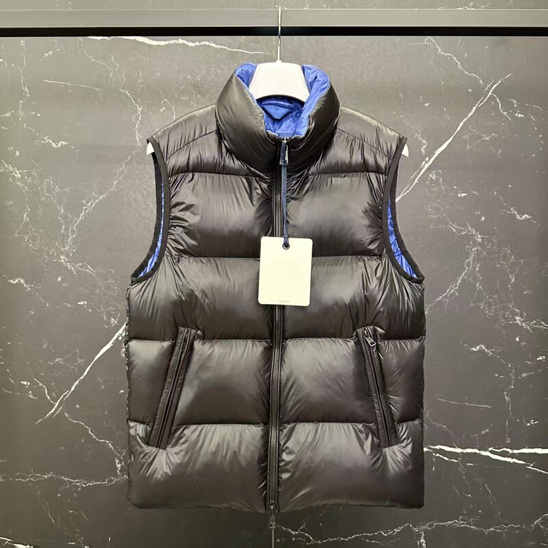 Mengkou down Jacket Hoodless Vest Maya Vest Autumn and Winter New Style Large Logo Stand Collar down Vest for Men and Women