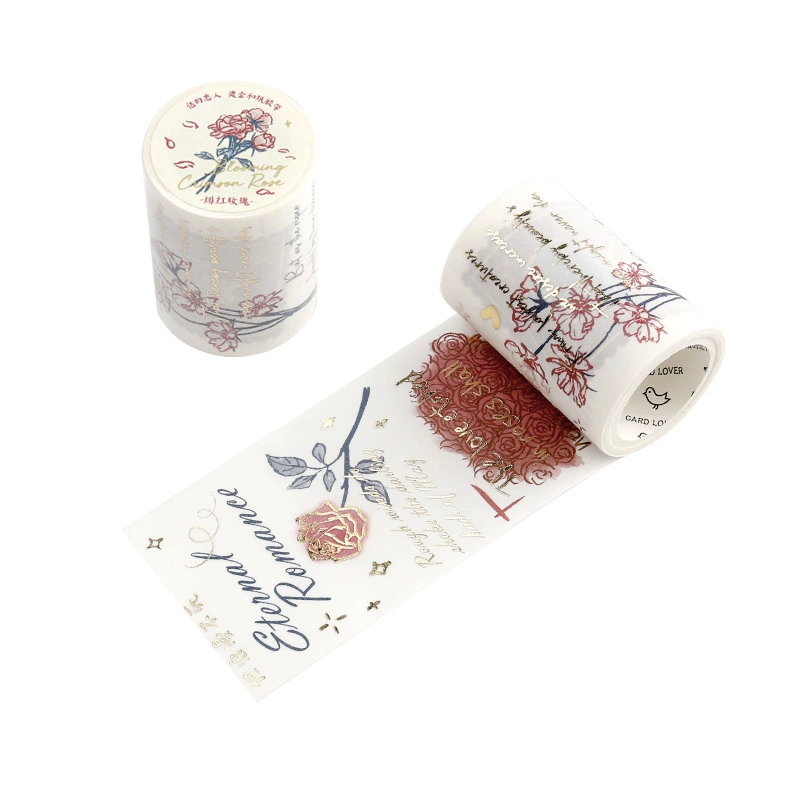信的恋人 Retro paper tape, flowered, English, scheduler