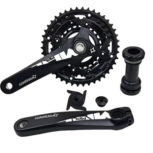 Aluminum Alloy Mountain Bike Three-Piece Crankset 24-32-42t10/30 Speed Hollow Integrated Wheel Bicycle Including Central Shaft
