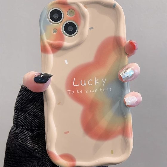 Rainbow Flower 16promax Phone Case Cute Women's iPhone13 Full Coverage Soft Case 14/12/11 Drop-resistant X