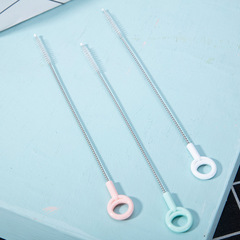 Baby bottle straw brush 304 stainless steel straw cleaning brush water cup straw brush wholesale