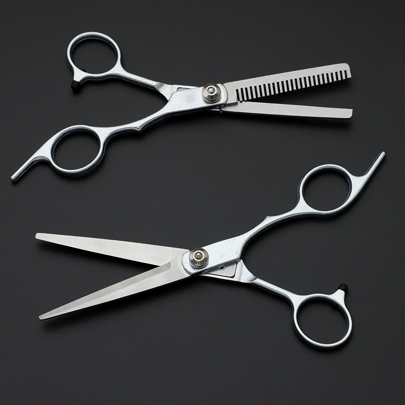 Парикмахерские ножницы для домашнего использования, ножницы для прореживания челки, плоские ножницы, зубчатые ножницы, парикмахерские ножницы среднего класса с угловым хвостом.
