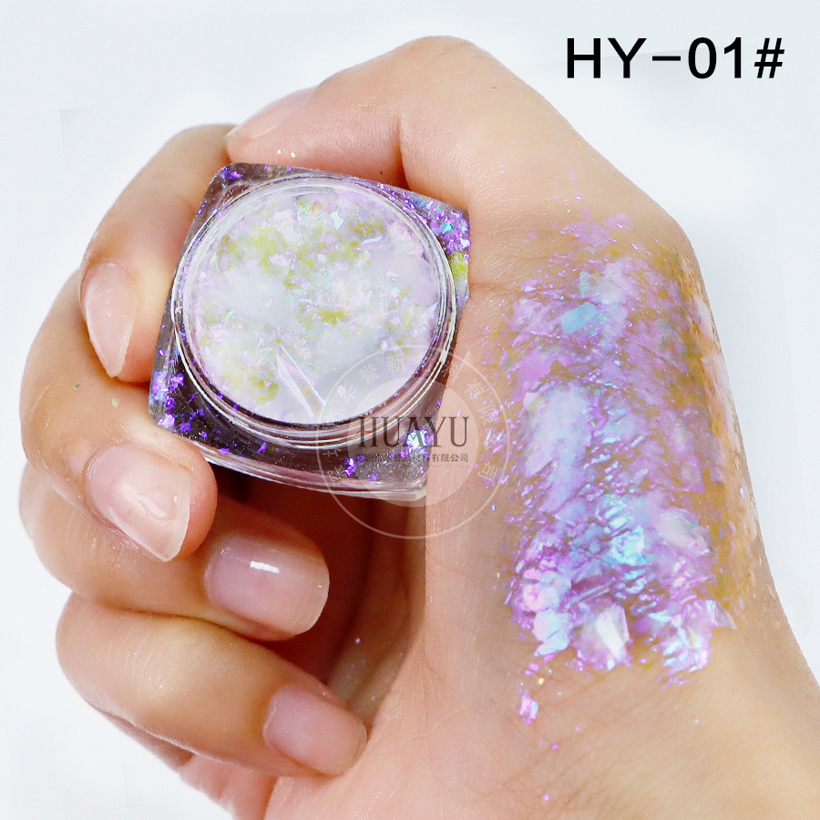 Explosiva transfronteriza camaleón óptico película gruesa Yunjin rosa arco iris estrella camaleón película gruesa ópalo rosa nail art sombra de ojos