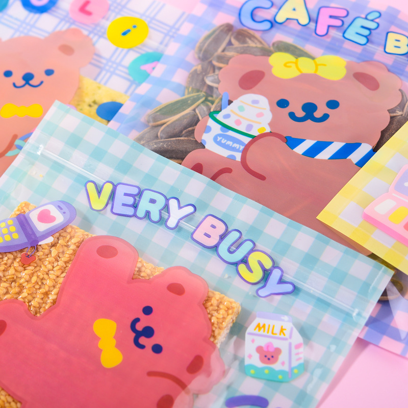 工厂直销可爱卡通自封袋首饰饰品杂物收纳袋零食糖果包装袋批发