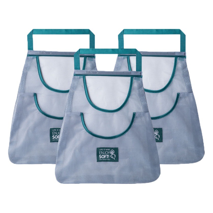 Cocina multifuncional frutas y verduras colgando bolsa de jengibre ajo de almacenamiento artefacto colgante de pared cabeza de ajo de jengibre bolsa de almacenamiento de ajo bolsa de malla transpirable