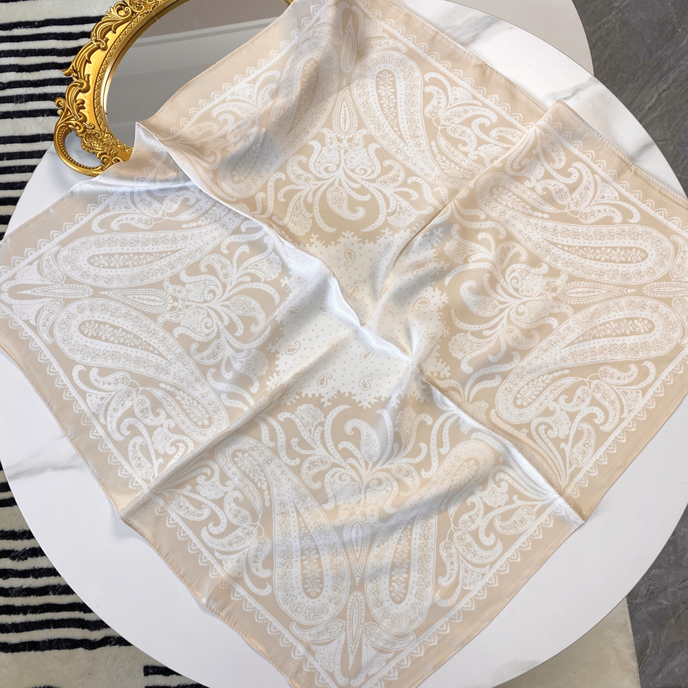 Summer Season Women's Gender Women's Retro Ethnic Style Cashew Nuts Satin Silk Scarf