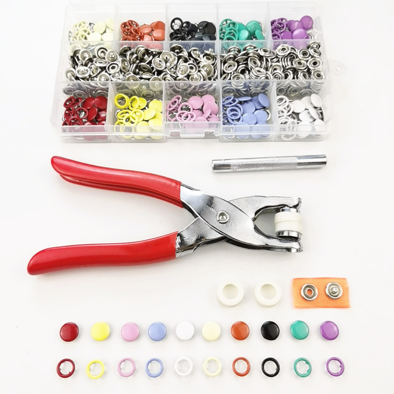 Botón de metal para niños hebilla oculta suministro transfronterizo de bebé Colorido hebilla de cinco garras hueco sólido botón a presión