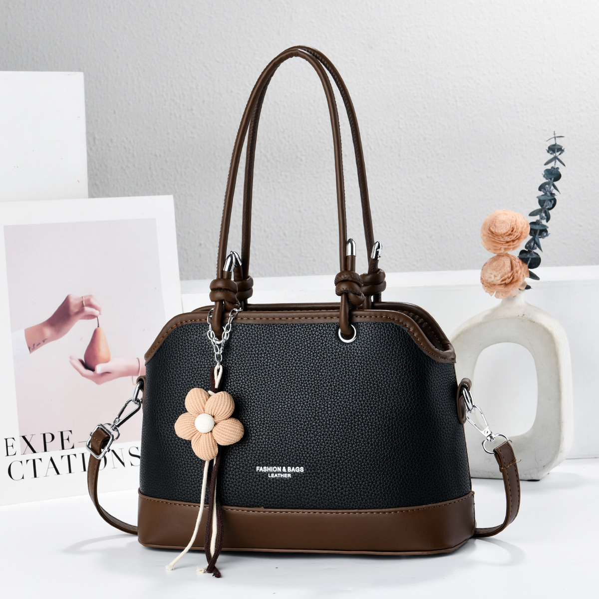 Temperamento sensación de bolso de tendencia versátil de gran capacidad bolso de hombro casual de moda damas mochila bolsas transfronterizas