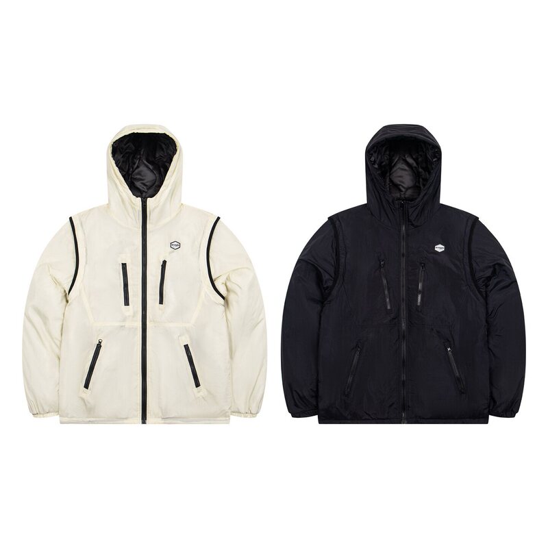 AIME LEON DORE functional detachable hooded cotton jacket, unisex, with multiple pockets, loose fit, and warm cotton lining AIME LEON DORE functional detachable hooded cotton jacket, unisex, with multiple pockets, loose fit, and warm cotton lining