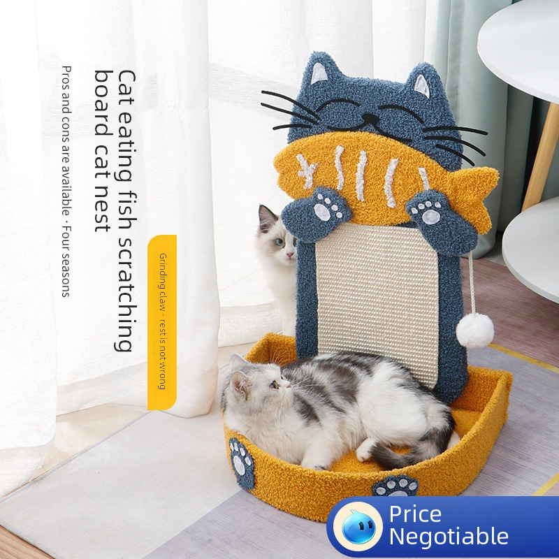 Sisal Cat Tree, Cat Scratching Post, Scratch Pad, Wall-Mounted, Durable Cat Toys, Pet Supplies