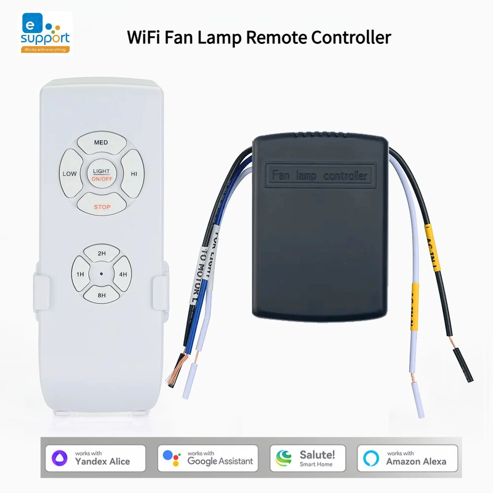 WiFi-управление вентилятором EWelink, свет, удаленное управление, AC110220V, таймер, регулировка скорости ветра, Яндекс