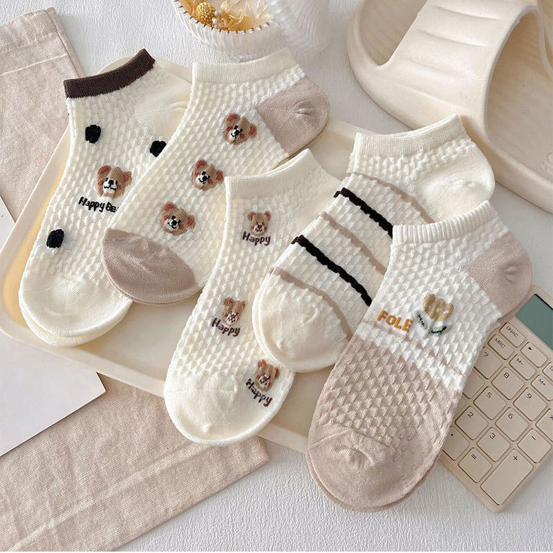 Socks ladies cute Joker breathable deodorant socks summer thin student low-top ins women's boat socks wholesale