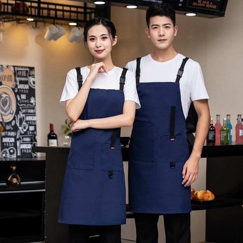 Nuevo impermeable resistente al desgaste lona delantal Hotel cocina café restaurante tienda de mascotas camarero ropa de trabajo femenina