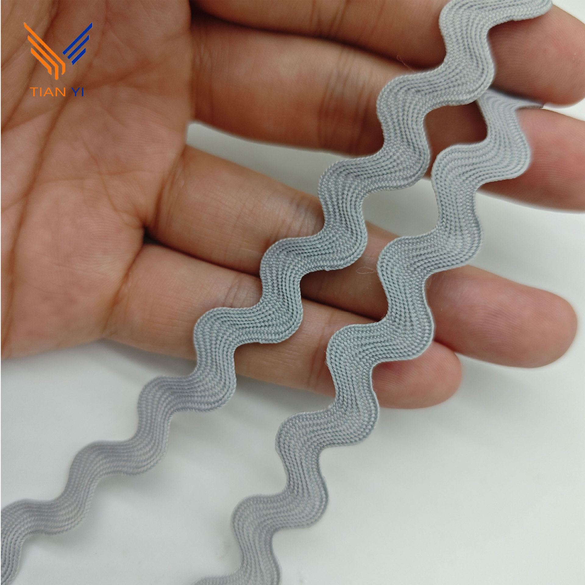 9MM tejido con borde curvo correas onduladas cortina almohada decoración de mochila Lolita Hanfu encaje en forma de S accesorios