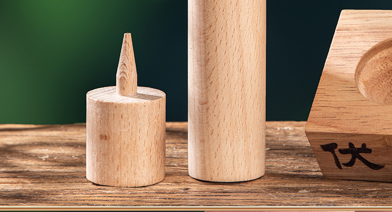 Wooden Cone Moxa Mold for Ai Tuo Ginger Moxibustion with 250g Qichun Moxa Wool specifications