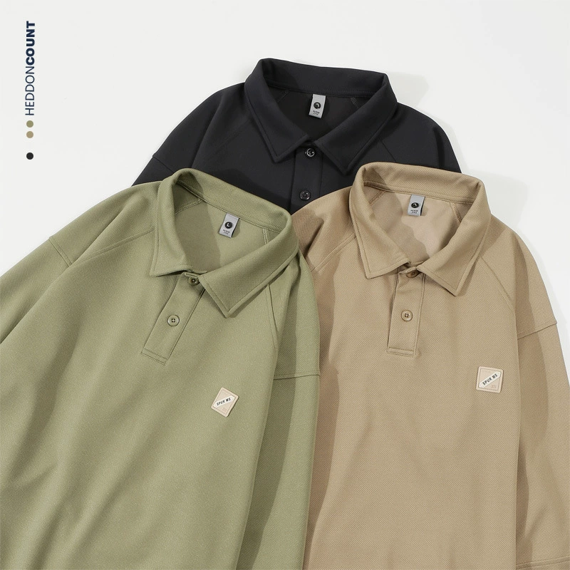 Мужская одежда Японская текстура с длинными рукавами рубашка POLO мужской осенний дизайн легкий и экстравагантный простой рубашка с лацканом