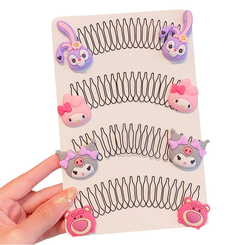 Peine de pelo roto para niños artefacto de pelo roto para bebés rizador de pelo invisible de espalda para niña pequeña danza horquilla insertar peine