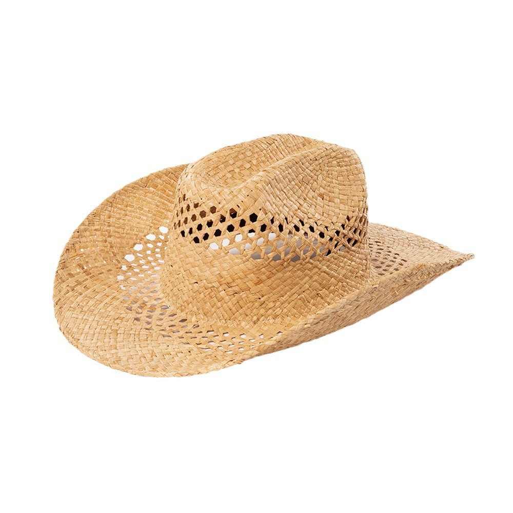 Cowboyhoed van gevlochten raffia stro voor dames en heren_voghion.com