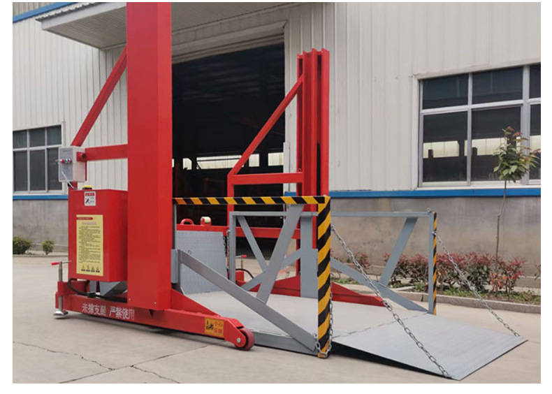 Mobile hydraulic loading and unloading lift platform for warehousing and logistics, container forklift loading and unloading mobile unloading platform
