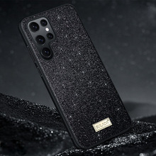 SULADA适用三星S25手机壳S24 Ultra闪粉女皮套S23 Plus贴皮保护套