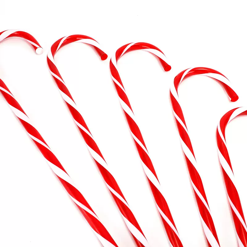 PVC透明圣诞拐杖管LED彩灯装饰灯塑料配件尖头防水圣诞节地插灯串