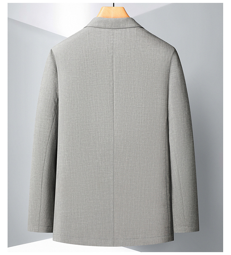 Erkek Giyim Erkek günlük takım elbise ilkbahar ve sonbahar keten hafif lüks iş tek batı orta yaşlı ve genç tek düğmeli moda takım elbise ceket_voghion.com