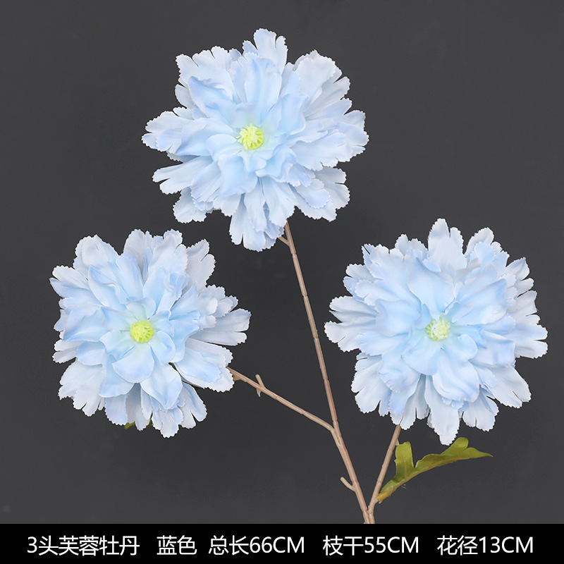 蓝色系仿真花婚礼婚庆场地场景布置道具装饰花艺花材花束假花批发|undefined
