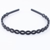 Fashionable sports wavy black headband, scalloped hair accessory for face washing, simple and elegant design