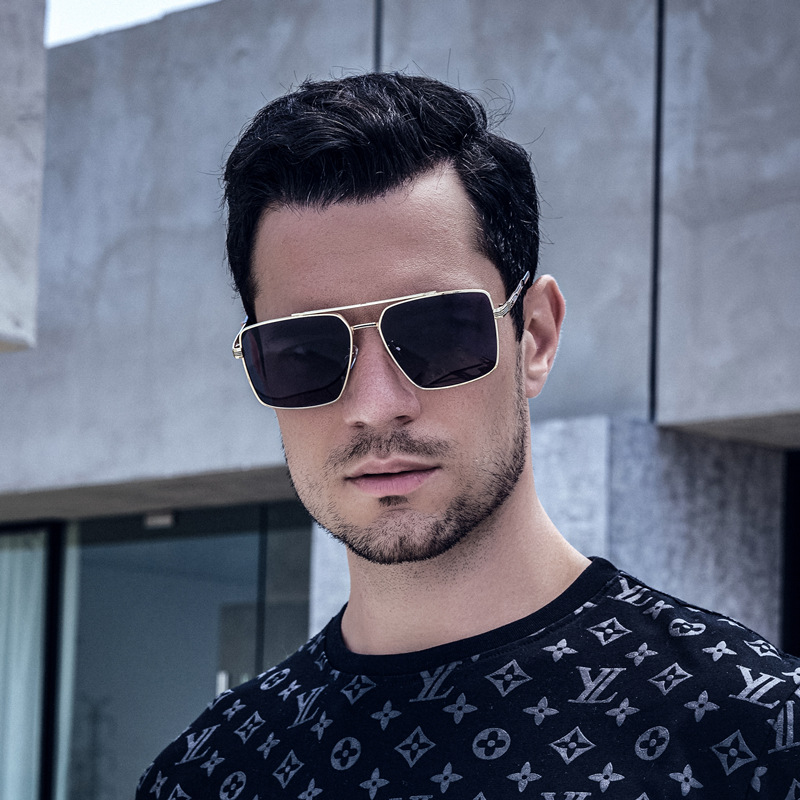 Men's Fashion Geometric Square Sunglasses display picture 1