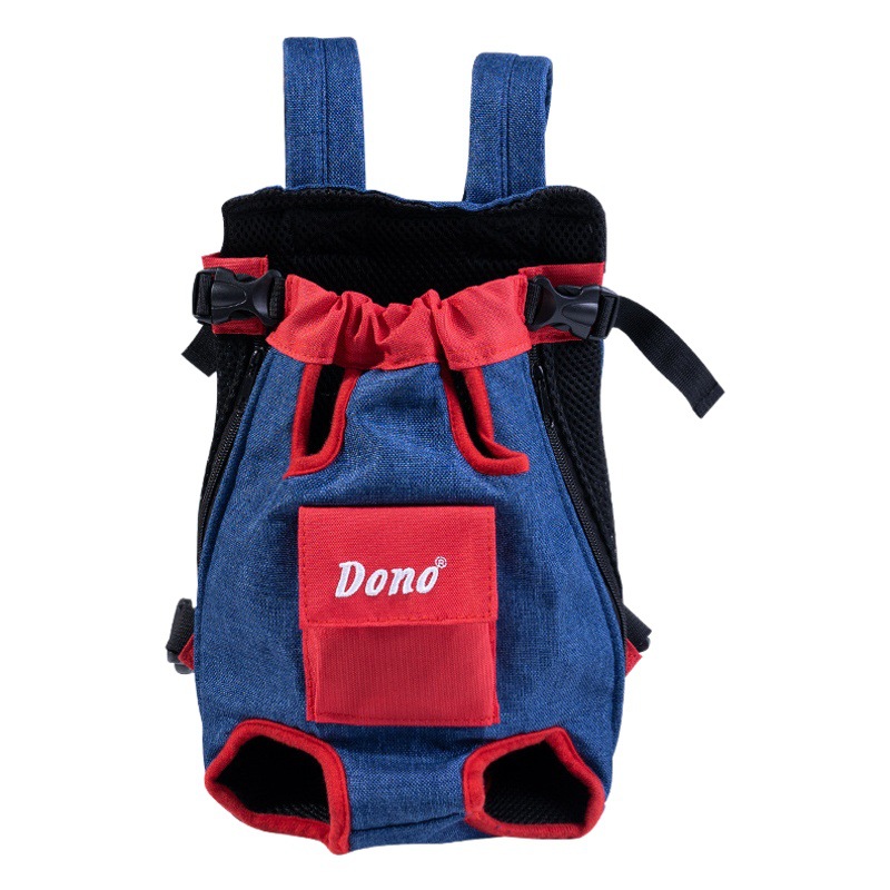 Donoyoyo Pet Bag Outdoor Portable Backpack Dog Cat Linen Cotton Chest Four-Legged Backpack Wholesale