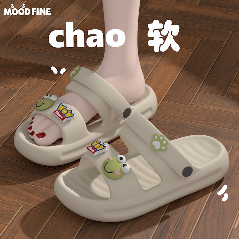 Women's Summer 2025 New Outer Sandals, Thick-Soled Beach Sandals, Two-Wear Non-Slip Couple Slippers for Men