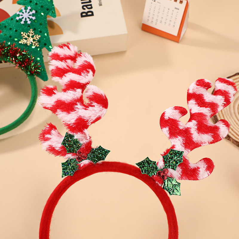 クロスボーダークリスマスアントラーカチューシャ、かわいいフォレストクリスマスツリーカチューシャ、お祭り雰囲気のドレスアップヘッドドレス、かわいいカチューシャ|undefined