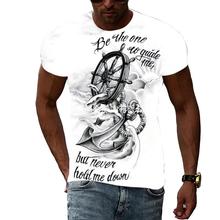 New Fashion Cool Style Compass graphic t shirts men Summer T