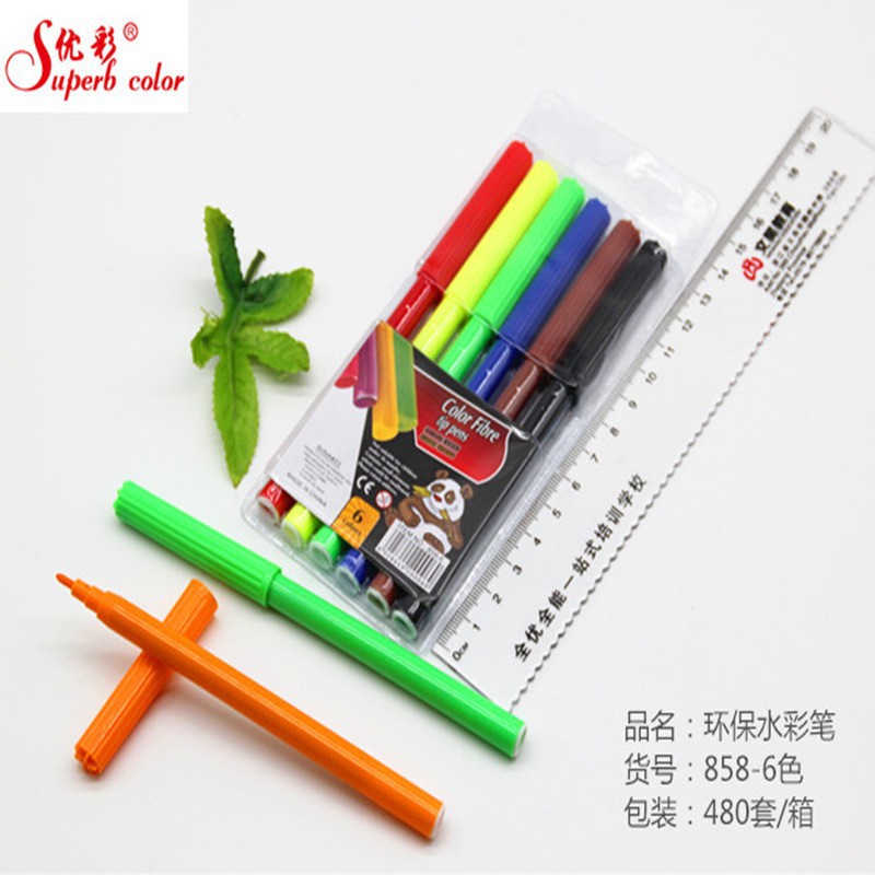 El fabricante produce útiles de arte para niños, bolígrafos de dibujo, bolígrafos de colores de 6, 12 y 24 colores, bolígrafos de acuarela para niños, bolígrafos de dibujo al por mayor.