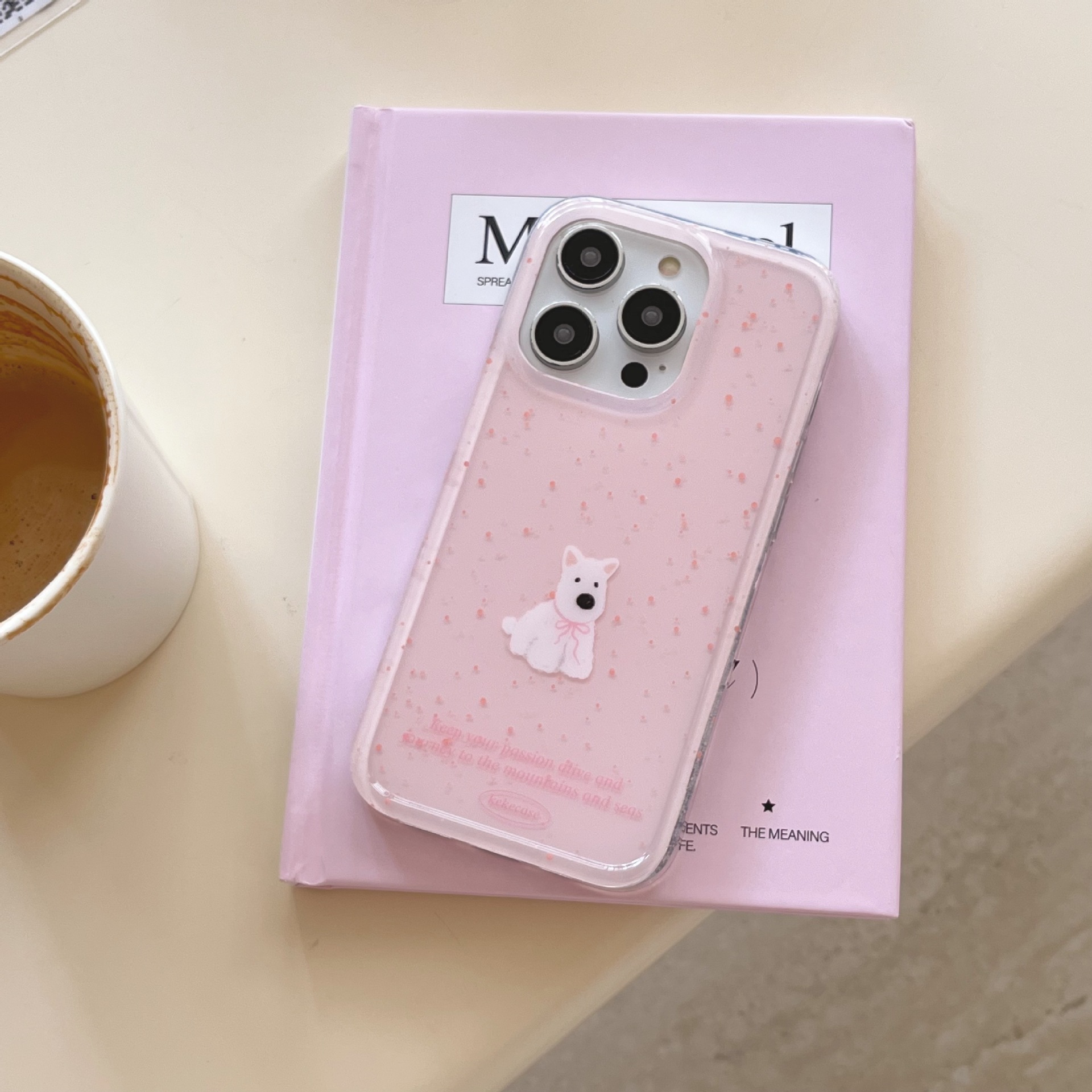 El nicho simple y simple salpicadura de tinta West Highland para iPhone15/16 funda para teléfono móvil 14PM nuevo 16PM13 pareja 15Pro