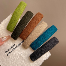 无痕发夹秋冬毛昵刘海夹女港风复古侧边夹一字夹碎发bb夹发卡头饰