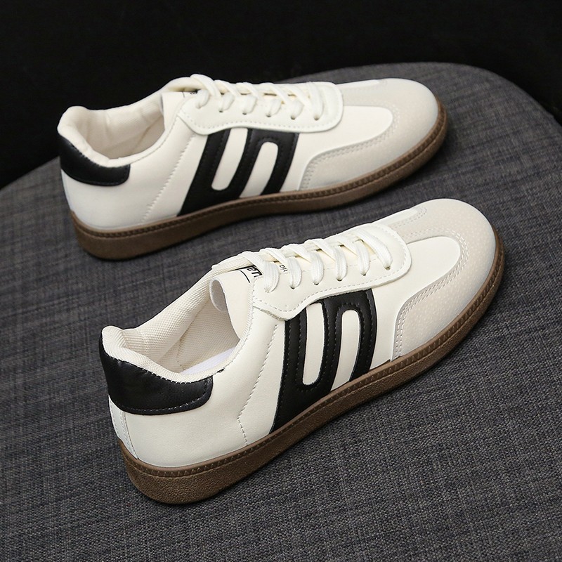 Red neta zapatos de entrenamiento alemán zapatos de mujer 2025 nuevo estilo de primavera y otoño estilo caliente zapatos deportivos blancos planos zapatos casuales Forrest Gump zapatillas de deporte