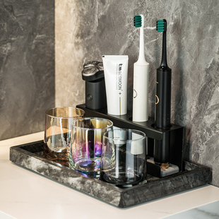 Casual Electric Toothbrush Storage Rack Scandinavian ins Accessible Luxury Style Washbasin Wash Cup Toothpaste Toothware Storage Shengguang