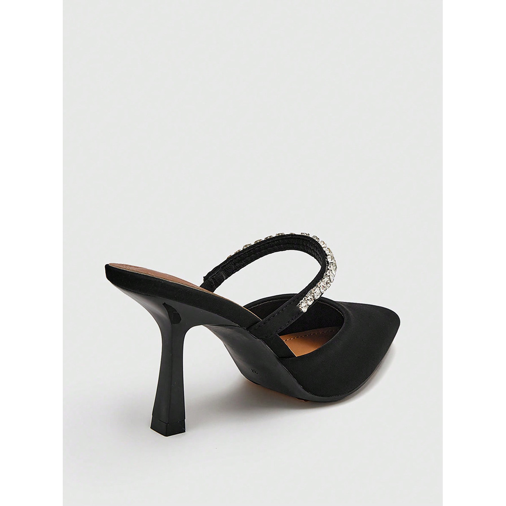 Women's Rhinestone Stiletto Sandals Pointed High Heels Summer Wear_voghion.com