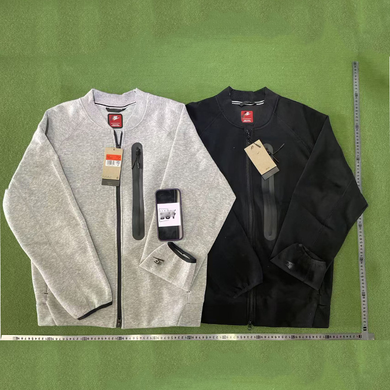 Foreign Trade Heavyweight Knitted Baseball Jacket Casual Loose 320g Windproof Jacket Sports Training Top Fb8009