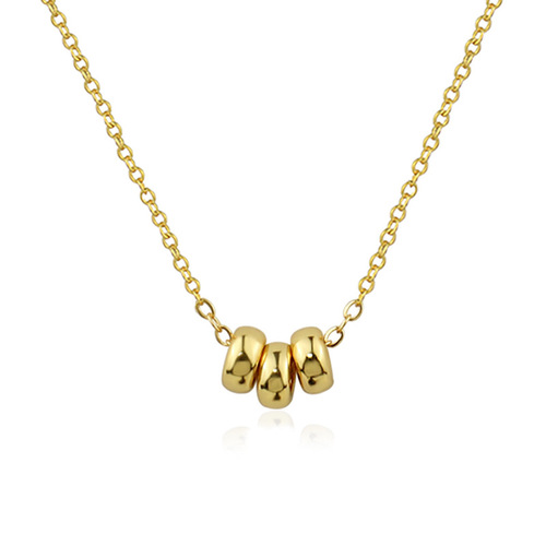 Korean-style fashionable new three-ring necklace creative simple versatile women's necklace accessory trendy accessories cross-border supply wholesale