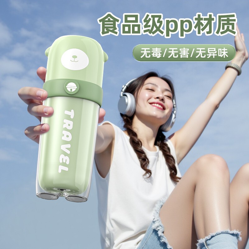【原创】可爱羊驼洗漱杯三杯双杯洗漱套装旅游牙膏牙刷便携收纳杯|undefined