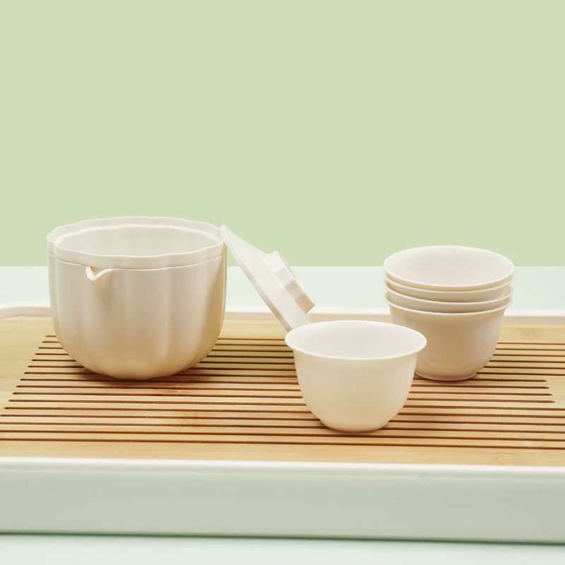 Одноразовый чайный набор для гостевых домов и отелей, дорожный чайный набор, портативный экологичный чайный набор из крахмала для использования на открытом воздухе