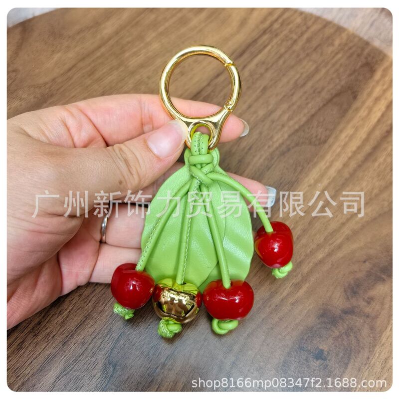 In-Stock New Luo Jia Cherry Pendant Suitable for Loewe Bag Charms, Keychains, Versatile Luggage Accessories
