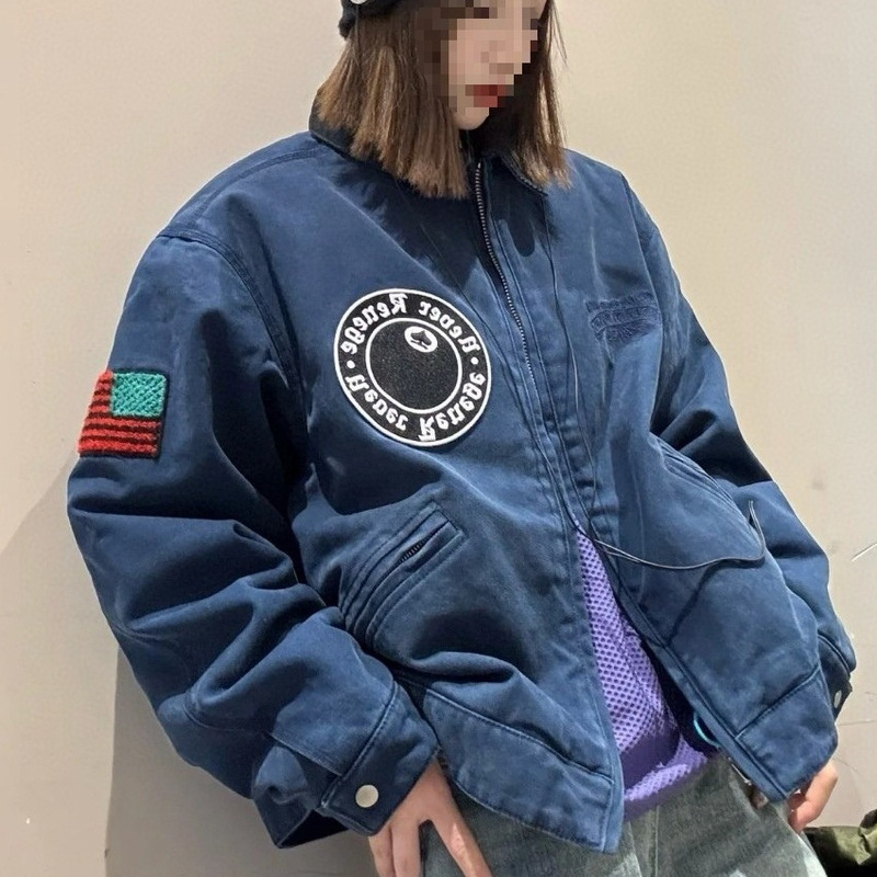 Cross-Border Correct Version Stu ✖️ Denis Co-Branded Denim Jacket Workwear Retro Loose Casual Men's and Women's Street Fashion