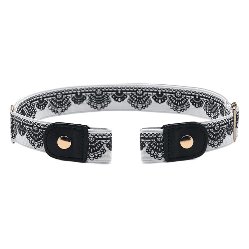 Nuevo SLIM-Fit elástico invisible cinturón perezoso hebilla-libre elástico jeans simple todo Partido de los hombres y las mujeres de la correa anti-alergia